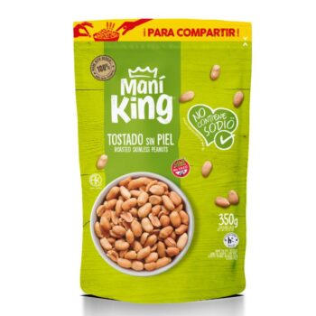 Mani Tostado Pelado sin Sal 350g - Mani King
